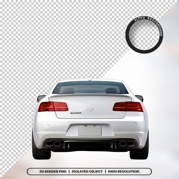 3D RENDER FUNDO DE UM CARRO ELEMENTO ÍCONE PSD PNG