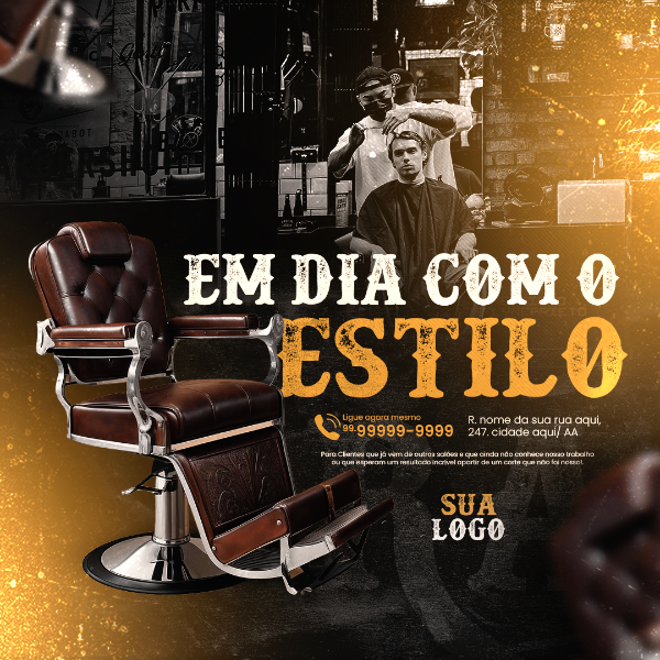 BARBEARIA SOCIAL MEDIA POST - EM DIA COM O ESTILO