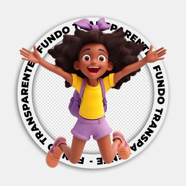 MENINA FELIZ | VOLTA ÀS AULAS | IMAGEM SEM FUNDO | PSD EDITÁVEL