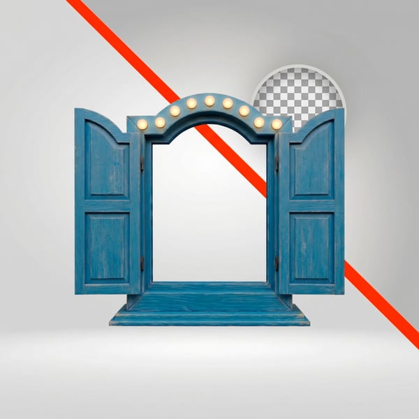 JANELA DE MADEIRA AZUL 3D DECORAÇÃO SÃO JOÃO 07