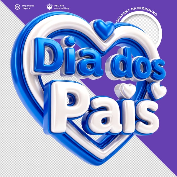POST FEED DIA DOS PAIS MODERNO AZUL E BRANCO PSD EDITÁVEL