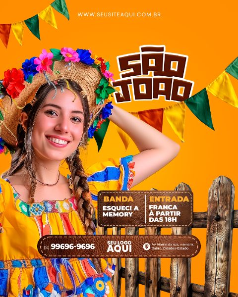 FEED - FESTA JUNINA, SÃO JOÃO - PSD EDITÁVEL
