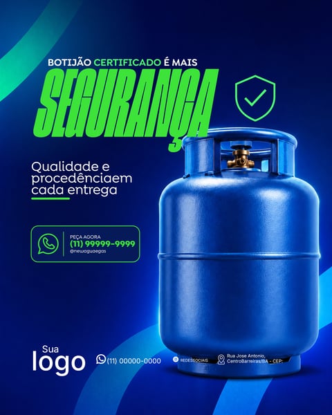 DISTRIBUIDORA DE GÁS E ÁGUA SOCIAL MEDIA PSD EDITÁVEL 4
