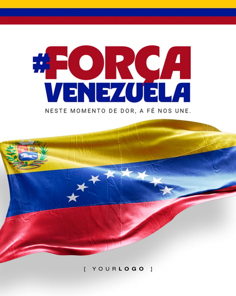 FORÇA VENEZUELA POST DE APOIO E SOLIDARIEDADE PSD EDITÁVEL
