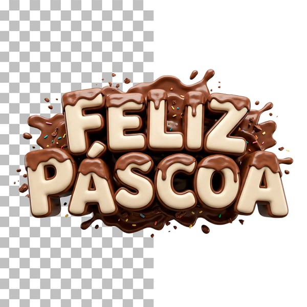 SELO 3D FELIZ PÁSCOA