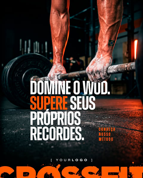 DOMINE O WOD CROSSFIT SOCIAL MEDIA PSD EDITÁVEL