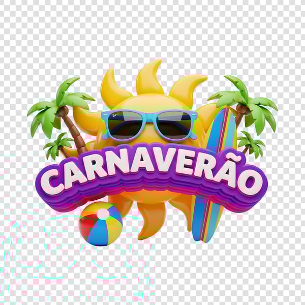 SELO 3D CARNAVAL COM SOL 3D E RAYBAN CARNAVERÃO 18