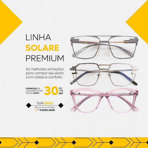 ÓTICA ÓCULOS SOCIAL MEDIA LANÇAMENTO FEED