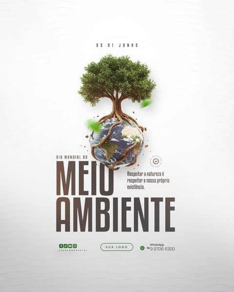 05 DE JUNHO - DIA MUNDIAL DO MEIO AMBIENTE SOCIAL MEDIA PSD EDITÁVEL
