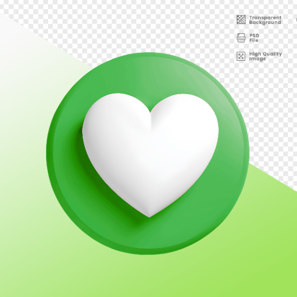 CORAÇÃO -  ELEMENTO 3D CORAÇÃO  PARA COMPOSIÇÃO