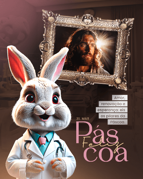 PÁSCOA 31 DE MARÇO - SOCIAL MEDIA PARA MÉDICO