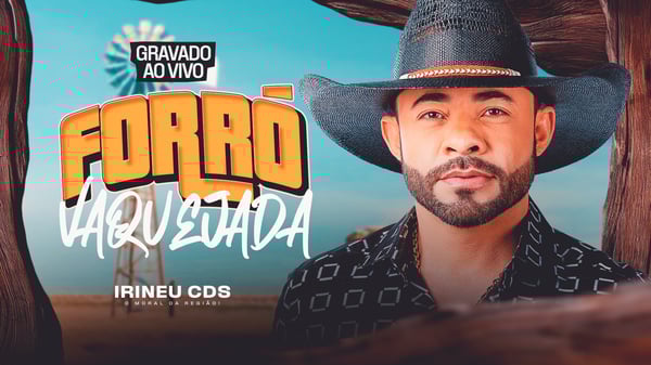 FLYER THUMB CAPA CD BANNER YOUTUBE FORRÓ VAQUEJADA ARREIO DE OURO PSD EDITÁVEL