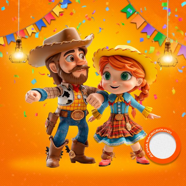 MASCOTES DE FESTA JUNINA MODELO 112