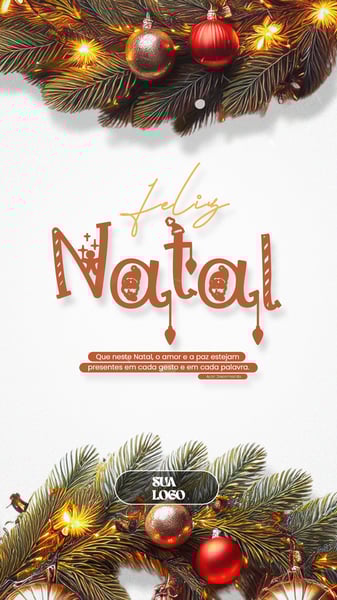 FELIZ NATAL 25 DE DEZEMBRO AVISO INFORME HORÁRIO COMUNICADO SOCIAL MEDIA PSD EDITÁVEL