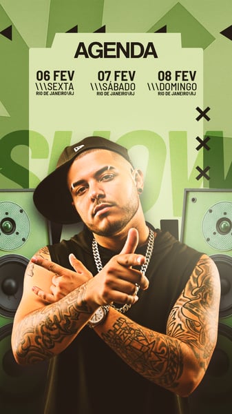 FLYER EVENTO AGENDA DE SHOW PSD STORY 106