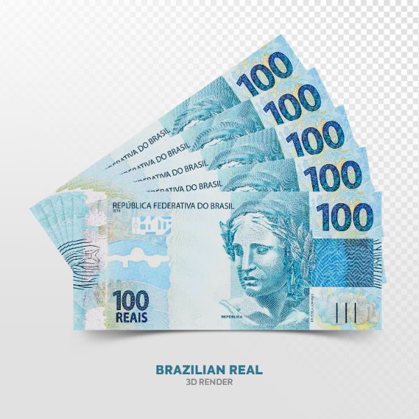 NOTAS DE 100 REAIS ELEMENTO 3D REALISTA