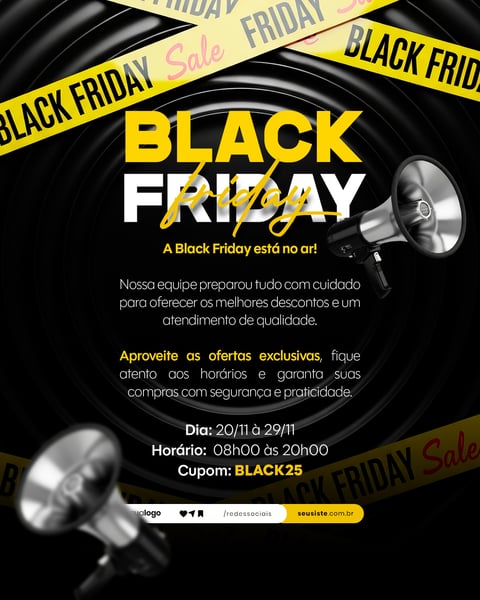 BLACK FRIDAY AVISO COMUNICADO ANÚNCIO SOCIAL MEDIA PSD EDITÁVEL 7