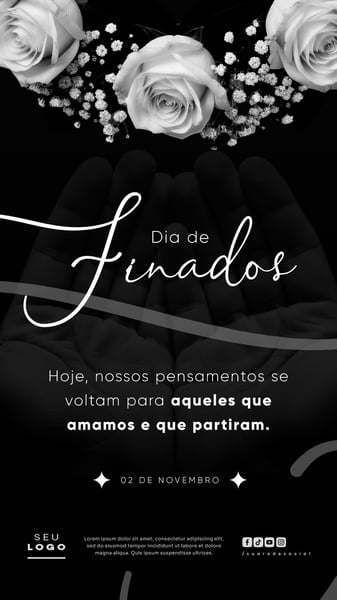 DIA DE FINADOS 02 DE NOVEMBRO STORY SOCIAL MEDIA PSD EDITÁVEL 2