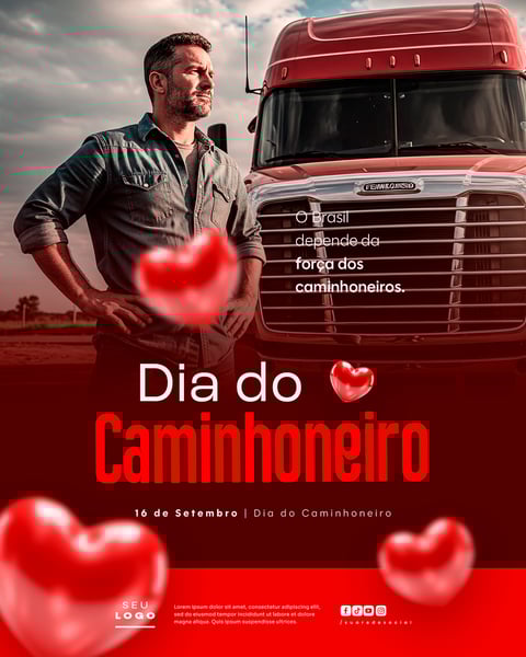 DIA DO CAMINHONEIRO 16 DE SETEMBRO SOCIAL MEDIA PSD EDITÁVEL 13