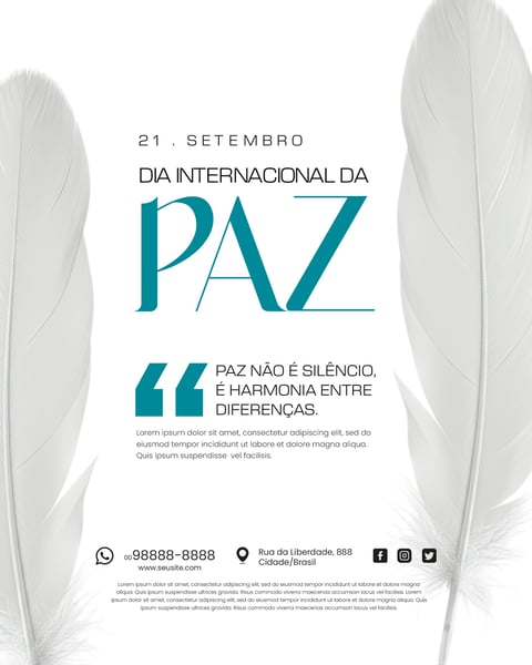 21 DE STEMBRO DIA INTERNACIONAL DA PAZ