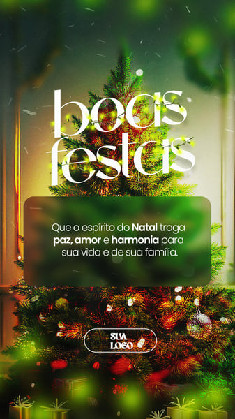 FELIZ NATAL 25 DE DEZEMBRO AVISO INFORME HORÁRIO COMUNICADO SOCIAL MEDIA PSD EDITÁVEL