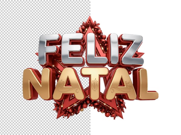 SELO 3D FELIZ NATAL
