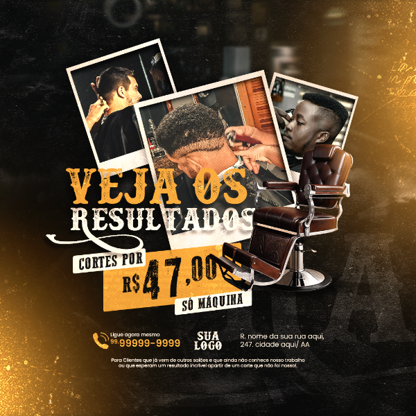 BARBEARIA SOCIAL MEDIA POST - VEJA OS RESULTADOS DOS NOSSOS CLIENTES