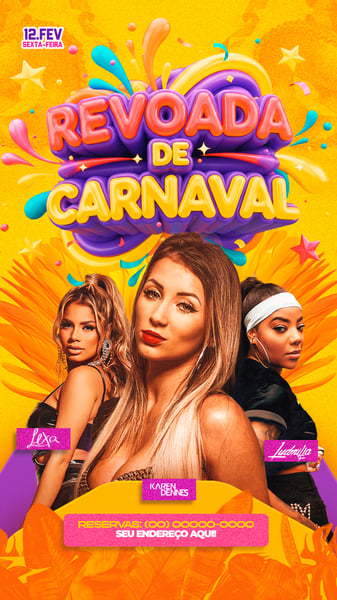 FLYER PARA EVENTOS REVOADA DE CARNAVAL STORYS