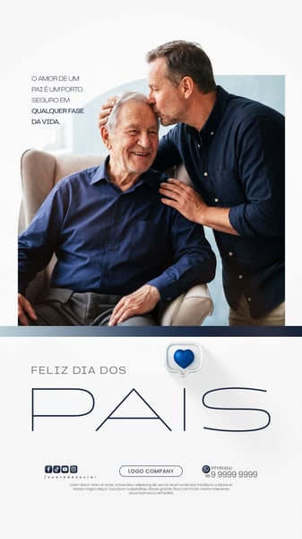 DIA DOS PAIS AMOR DE PAI SOCIAL MEDIA PSD EDITÁVEL 3 STORY