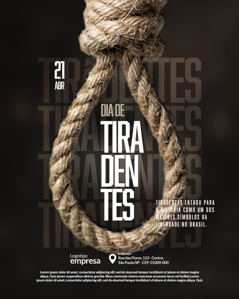 Dia de Tiradentes 21 de Abril Social Media PSD Editável
