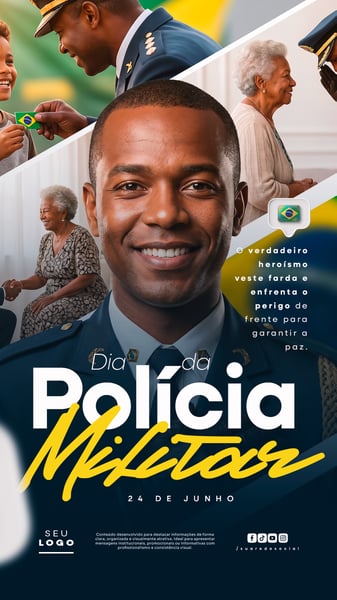 DIA DA POLÍCIA MILITAR 24 DE JUNHO STORY SOCIAL MEDIA PSD EDITÁVEL 2