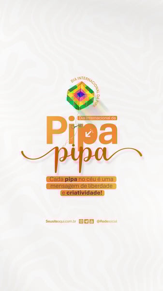 DIA INTERNACIONAL DA PIPA 14 DE JANEIRO DIA DA PIPA SOCIAL MEDIA PSD EDITÁVEL