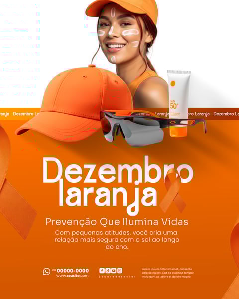 DEZEMBRO LARANJA MÊS DE CONSCIENTIZAÇÃO CONTRA O CÂNCER DE PELE SOCIAL MEDIA PSD EDITÁVEL (3)