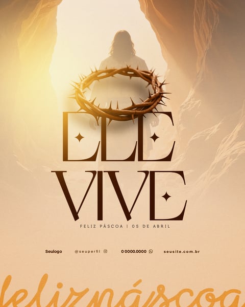 FELIZ PÁSCOA FLYER SOCIAL MEDIA PSD 1