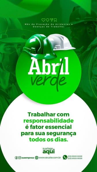 SOCIAL MEDIA ABRIL VERDE, PREVENÇÃO DE ACIDENTES NO TRABALHO, STORY 1