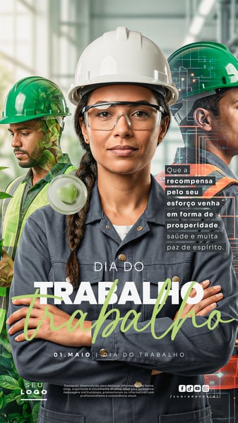 DIA DO TRABALHO 01 DE MAIO STORY SOCIAL MEDIA PSD EDITÁVEL 1