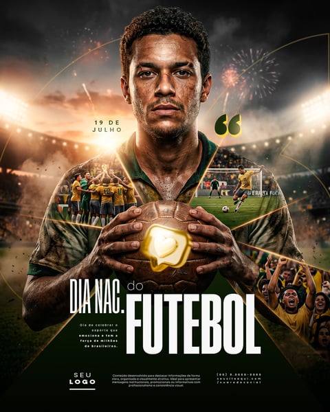 DIA NACIONAL DO FUTEBOL 19 DE JULHO SOCIAL MEDIA PSD EDITÁVEL 4