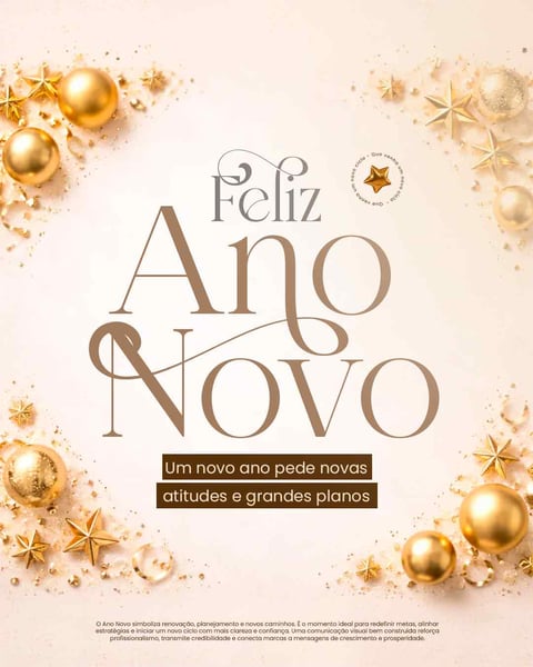Feliz Ano Novo Dourado: Celebração, Brilho E Renovação Festiva Social Media PSD Editável