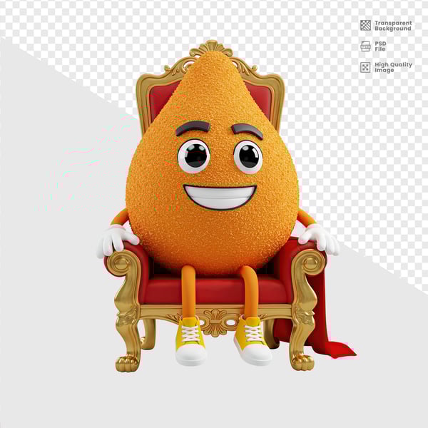 MASCOTE 3D COXINHA 3