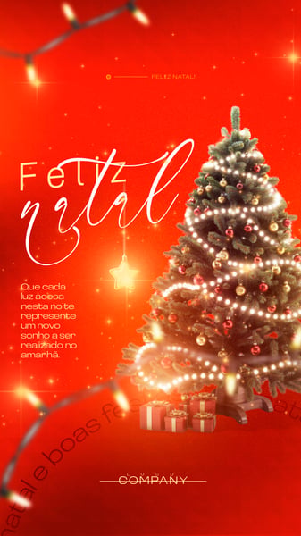 FELIZ NATAL 25 DE DEZEMBRO BOAS FESTAS FLYER SOCIAL MEDIA PSD EDITÁVEL 4 STORY