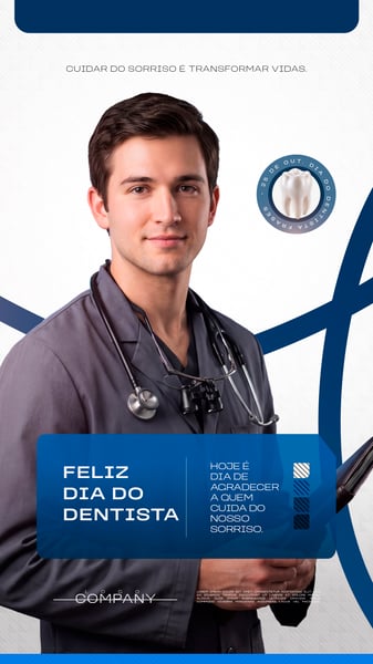 DIA DO DENTISTA ODONTOLOGIA SORRISO SOCIAL MEDIA FLYER PSD EDITÁVEL STORY