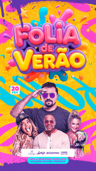 FLYER PARA EVENTOS FOLIA DE VERÃO 2 STORYS