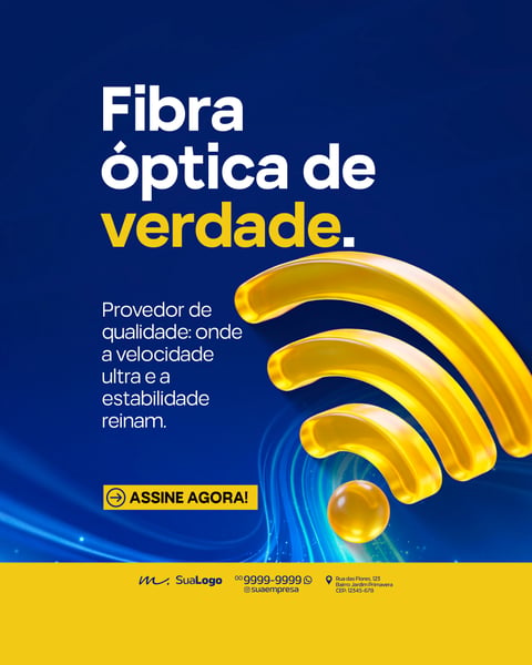 PROVEDOR DE INTERNET FIBRA DE QUALIDADE CONEXÃO ULTRA RÁPIDA SOCIAL MEDIA PSD EDITÁVEL 5