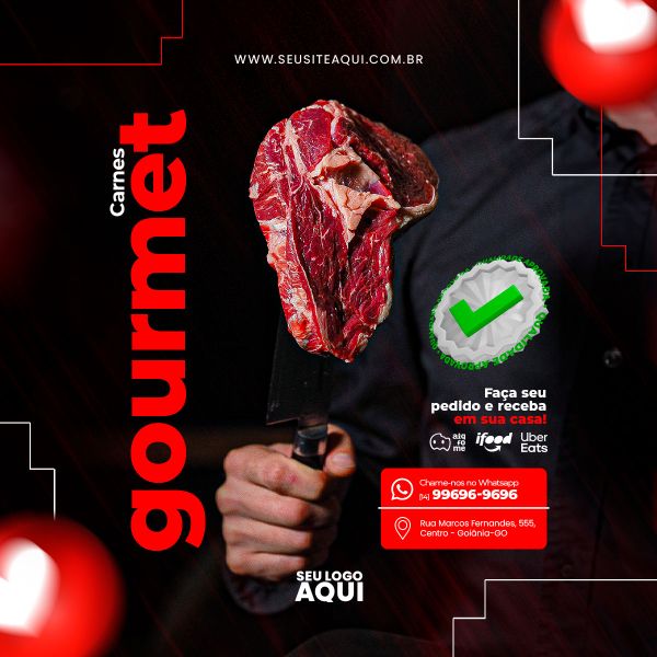 FEED QUADRADO - AÇOUGUE | CARNE | CHURRASCO | SOCIAL MEDIA | PSD EDITÁVEL