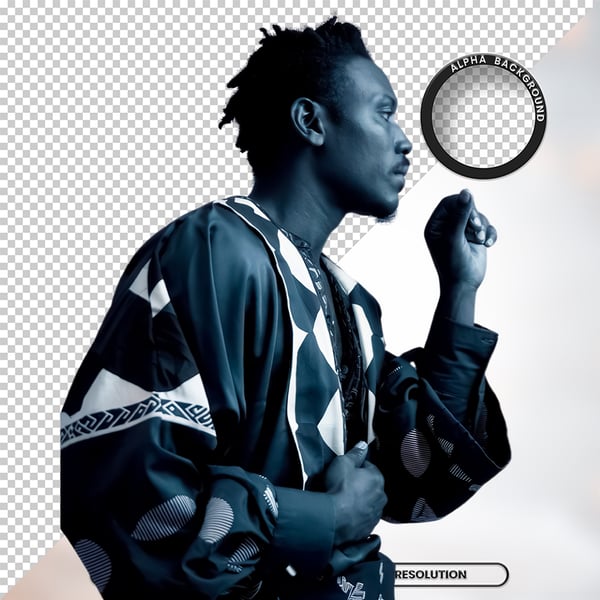 HOMEM NEGRO AFRO ELEMENTO PSD PNG