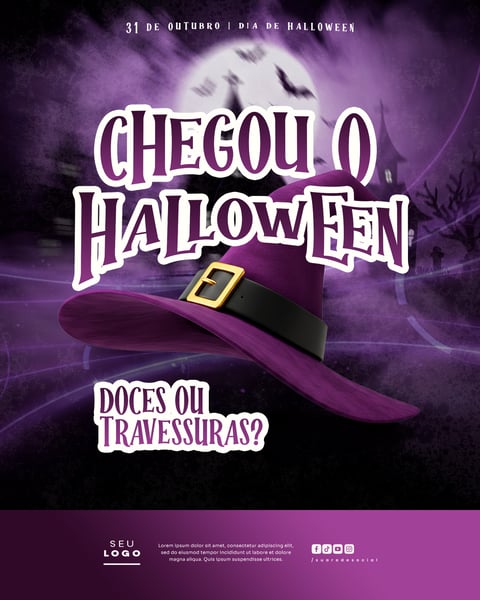DIA DAS BRUXAS HALLOWEEN 31 DE OUTUBRO SOCIAL MEDIA PSD EDITÁVEL 10