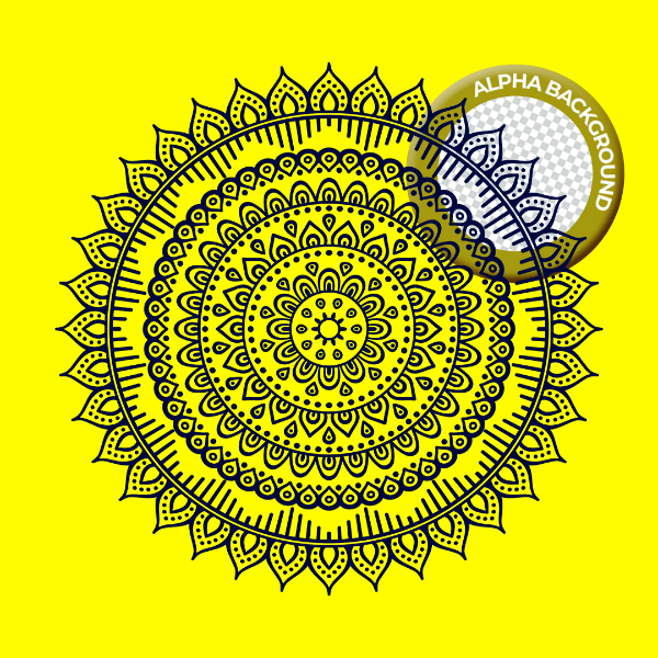 ELEMENTO MANDALA PARA COMPOSIÇÃO PNG TRANSPARENTE SEM FUNDO