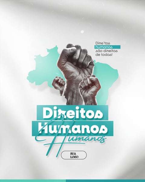 DIA INTERNACIONAL DOS DIREITOS HUMANOS 10 DE DEZEMBRO SOCIAL MEDIA PSD EDITÁVEL