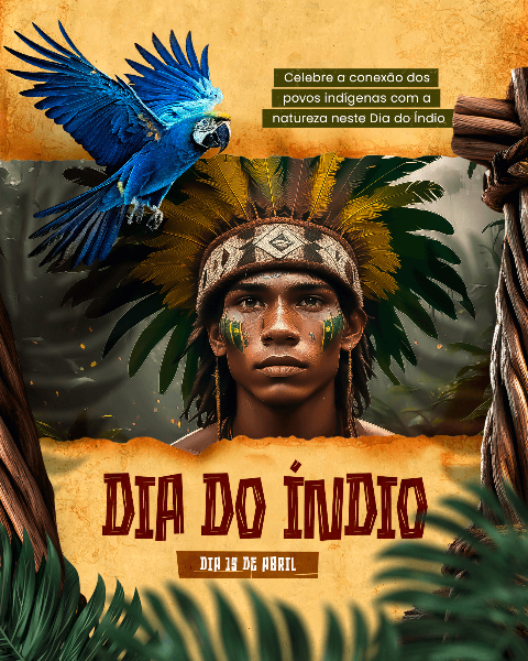DIA DOS POVOS INDÍGENAS - DIA DO ÍNDIO - SOCIAL MEDIA