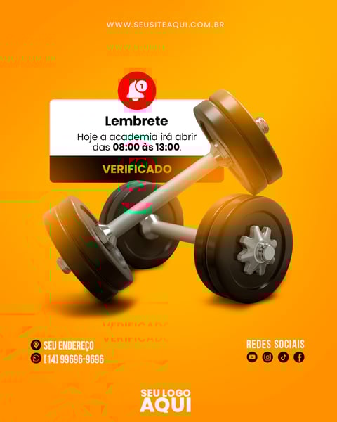 POST - ACADEMIA - LEMBRETE HORÁRIO